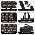 thumbnail image 3 of Teacher Tote Bag,Bulldog Dog and Footprints Teacher Utility Tote Bag,Large Work Tote Bags for Women with Multiple Pockets,Top Zipper Closure,13.8x10.6x6.7 Inch, 3 of 5