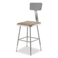 thumbnail image 2 of 6300 Series Height Adjustable HD Square Seat Steel Stool with Back, Supports Up to 500 lb, 18"-26" S | Bundle of 2, 2 of 4