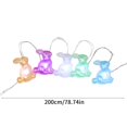 thumbnail image 3 of AYktou Easter Decorations,Easter Basket Stuffers,Easter Gifts for Kids, LED Easter Multicolor Rabbits Shaped Copper Lamp Holiday Decoration Colorful Light String String Lights, 3 of 9