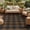 BLACK BROWN, variant on DEORAB Outdoor Rug 5'x 8' Polypropylene Surface Washable UV-Resistant Carpet Patio Deck Porch,Black & Beige