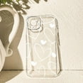 thumbnail image 5 of Cute White Love Heart Clear Soft Phone Case Compatible with iPhone Case (Clear,iPhone 14), 5 of 6