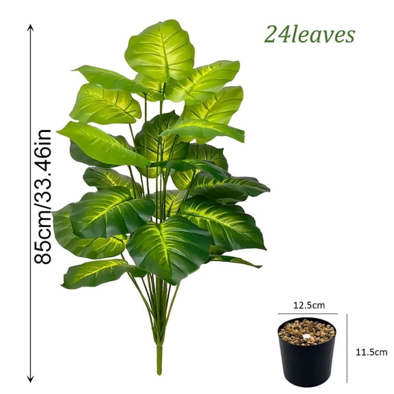 85cm Artificial Pothos Plants Tree with Black Pot Fake Plant for Home Living Room Office Entrance Door Outdoor Balcony Decor