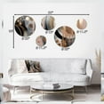 thumbnail image 4 of Designart "Euphoric Marbling in Gold and Pink" Abstract Marble Metal Wall Art Set of 5 Piece, 4 of 5