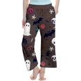 thumbnail image 2 of FASHOFT Girls Halloween Pajamas Pants Ghost Printed Lounge Pants Long Casual Sleepwear Comfortable Loose Fit Trousers 3-14 Years Kids Halloween Pajamas Brown 3-4 Years, 2 of 4