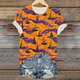 thumbnail image 5 of YDFCWXW Cute & Spooky Halloween Shirt - Women's Playful Print Cotton Tee, Short Sleeve Crewneck Top for Halloween Party Essential Orange, S, 5 of 6