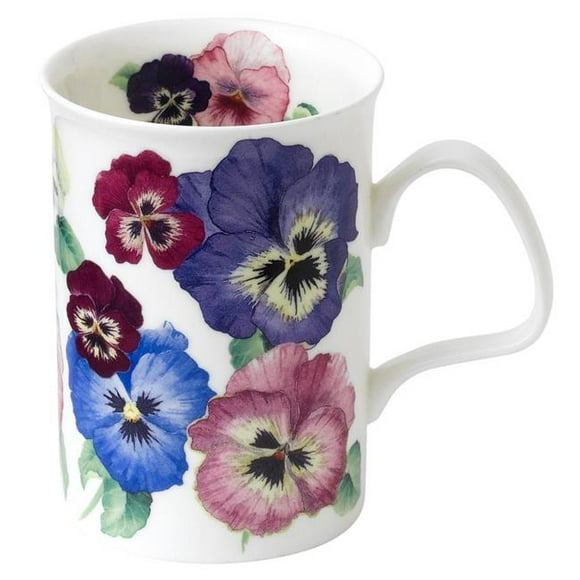 75 mm Pansies Lancaster Mugs&#44; Multi Color - Set of 6
