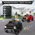 thumbnail image 4 of Licensed Ford Raptor F150 12V Kids Electric Car Ride On Toy, Battery Powered Ride on Truck with Remote Control, Lights, Music, 3 Speeds, 4 Wheel Suspension Ride on Car for 3-5 Year Boys Girls, Black, 4 of 9