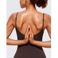 thumbnail image 4 of Coco&Chic Womens Butterluxe Athletic Adjustable Strap Rompers Workout One Piece Sleeveless Jumpsuits Padded Bodysuit Shorts, 4 of 11