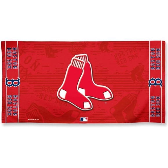 Wraft 9960619828 30 x 60 in. Beach Style Red Boston Red Sox Towel