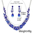 thumbnail image 6 of VMENG YZYI Noble Red Crystal Jewelry Set for Women, Luxury Necklace Earring, Bridal Wedding Chokers, Party Banquet Dress Accessories Gift, 6 of 8