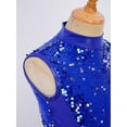 thumbnail image 7 of Zaldita  Kids Girls Sequin Sleeveless Mock Neck Liturgical Worship Praise Dance Overlay Dress Tunic Lyrical Dancewear Blue 10, 7 of 7