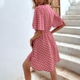 thumbnail image 4 of Robe d'Été pour Femmes, Robe d'Été Décontractée pour Femmes, Robe d'Été Décontractée pour Femmes à Manches Courtes et Col en V, 4 of 5