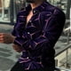 thumbnail image 3 of Camisas florales de anacardo para hombre, cárdigan de solapa con estampado 3D, sección delgada, camisa delgada, Y2k, manga larga con botón, primavera de 2024, 3 of 5