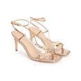thumbnail image 3 of BLISSFUL STEP Open Toe Buckle Heels Ankle Strap Stiletto Heel Sandals for Women Rose Gold (Size 6), 3 of 7