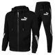 thumbnail image 2 of Conjunto de ropa deportiva para hombre 2024, dos piezas, informal, para correr, cálido, transpirable, para fitness, sudadera con capucha y pantalones, 2 of 4