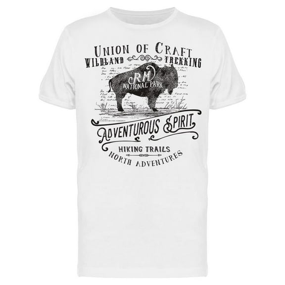Wild Bison T-Shirt Men -Image by Shutterstock, Male Medium