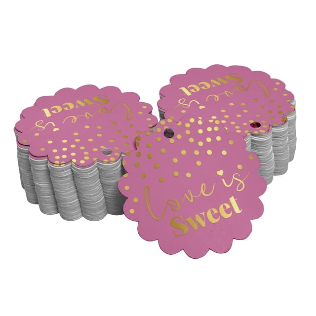 Inkdotpot Gold Foil Paper Hang Tags Love Is Sweet Wedding Favor Tags 50 Piece