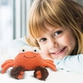 thumbnail image 3 of 9 Inch Big Crab Plush Toy Lucky Mascot Stuffed Animal Sleeping Pillow for Relaxation Cozy Cushion for Sofa Bed Room Decor Birthday Gift, 3 of 5