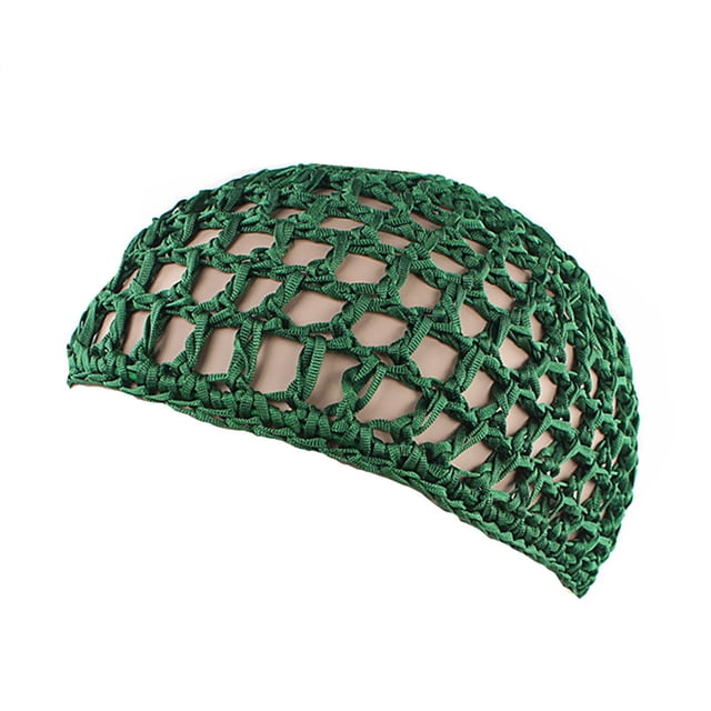 Women's Handmade Hairnet Wig Cap Top Net Cap Solid Color Hair Care Cap Sleeping Cap