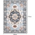 thumbnail image 5 of MJIAexp 6'x9' Vintage Boho Area Rug Washable Area Rug for Living Room Non-Slip Distressed Accent Rug Faux Wool Bedroom Rug Floor Carpet for Dining Room Bedroom Kitchen Entryway Office Blue, 5 of 12