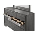 Acme Naima Wooden Frame 9 Drawers Dresser in Gray - Walmart.com