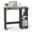 Black, variant on Furnibear Small Computer Writing Desk with 3-Position Adjustable Storage Shelf, Anti-Toppling Device and Reinforced Crossbar Black