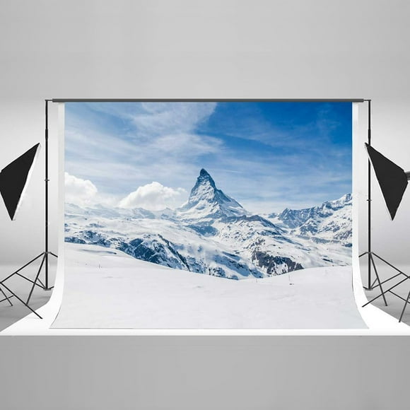 YUSDECOR 7x5ft Arrière-Plans de Photographie Numérique Iceberg Snowberg pour la Randonnée Photo Studio Arrière-Plan