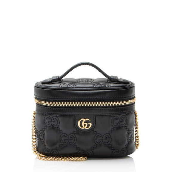 Pre-Owned Gucci Jumbo GG Matelasse Leather Mini Vanity Crossbody