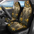 thumbnail image 2 of POLERO Elephant Sunflower Print Vehicle Seat Covers for Fit Most Cars, Front Set Breathable Bottom Seat Cushion Covers Nonslip Soft Front Seat Cover, 2 of 13