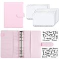 thumbnail image 1 of 2022 A6 PU Leather Budget Binder Notebook Cash Envelopes System Set With Binder Pockets for Money Budget Saving Bill Organizer Gong Bohan LED, 1 of 2