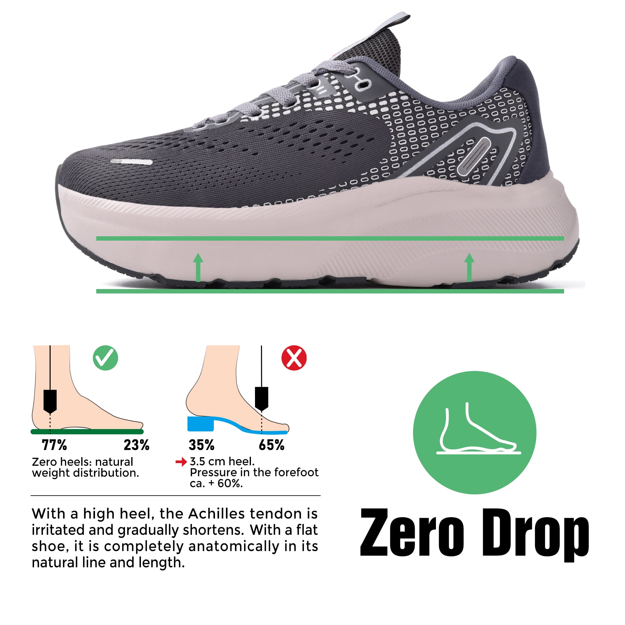 SUYSTEX Wide Toe Box Shoes for Men Arch Support Shoes Wide Width Sneakers for Running Walking Athletic Orthopedic Plantar Fasciitis Workout with Thick Cushioned Zero Drop Sole