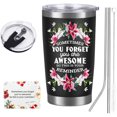 thumbnail image 1 of Inspirational Gifts for Women- Awesome Gifts for Women Birthday, Christmas, Gifts for Best Friends Female, Retirement, Coworker Leaving, Employee, Daughter, Boss - Insulated Black Mug Cup Tumbler, 1 of 5