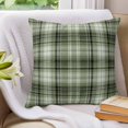 thumbnail image 3 of Pillow Covers 20x20 Set of 2, Sage Green Buffalo Plaid Throw Pillow Covers Decorative Couch Cushion Cover, Farmhouse Modern Striped Microfiber Soft Square Pillowcases for Bedroom Living Room Sofa, 3 of 9
