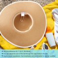 thumbnail image 5 of Beach Hats for Women Big Straw Wide Brim Summer Hat Floppy Foldable Roll up Cap Sun Hat UPF 50+, 5 of 5