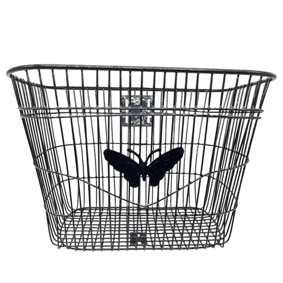 funtasica Bike Basket Black Travel ,Luggage Front Cargo Basket Basket Detachable for Mountain Road Bikes, Kids Bikes