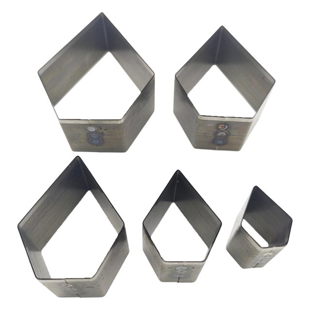 Troqueles de corte de cuero, troqueles con forma de diamante, herramientas multiusos, accesorios para manualidades de cuero para regalo de Navidad, 5