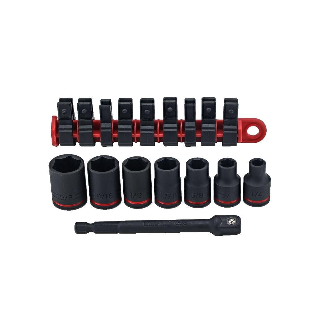 Wiha 3/8 Inch Drive Sae Impact Socket Set, 8 Pieces