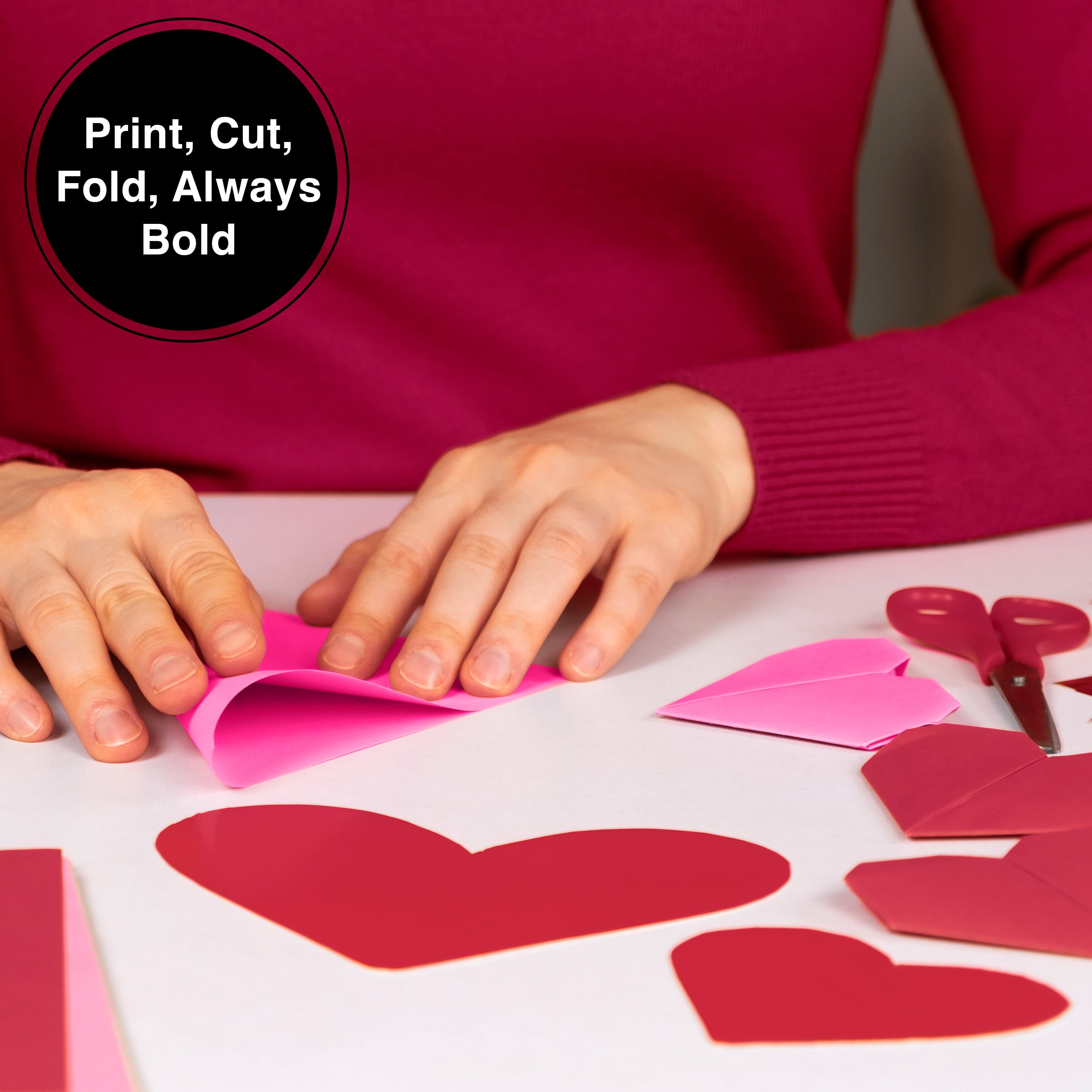 PrintWorks Premium Bright Red Colored Paper 8.5" x 11" - 24 lb/89 gsm - 2500 Sheets - Made in the USA - FSC® Certified - Acid-Free & Fade-Resistant - Printer Compatible (00105)