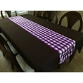 thumbnail image 2 of Poplin Table Runner Gingham Checkered Purple, 2 of 2
