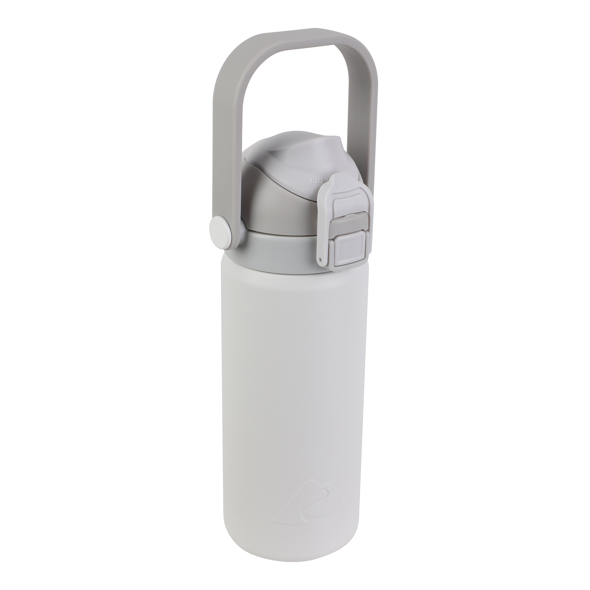 Botella de agua aislada de acero inoxidable de doble pared de 18 oz Ozark Trail con tapa dual para sorber y verter, gris 5