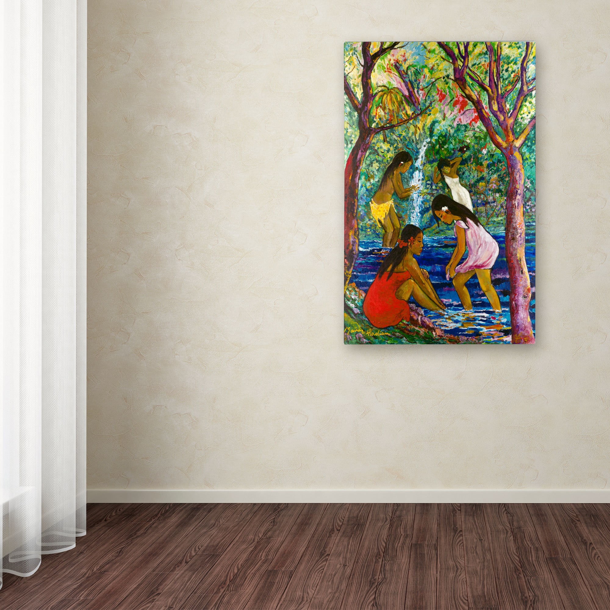 Trademark Fine Art "Four Girls In Maui" Canvas Art by Manor Shadian