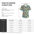 thumbnail image 4 of Yiaed Retro Flying Butterflies Print Women's T Shirt V-Neck Short Sleeve Shirt Casual Breathable Tee Summer Tops-Small, 4 of 5