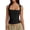 Black, variant on SOMER Women’s Tank Top Square Neck Sleeveless Double-Layer Fitted Basic Top Casual Summer Tank Tops Black