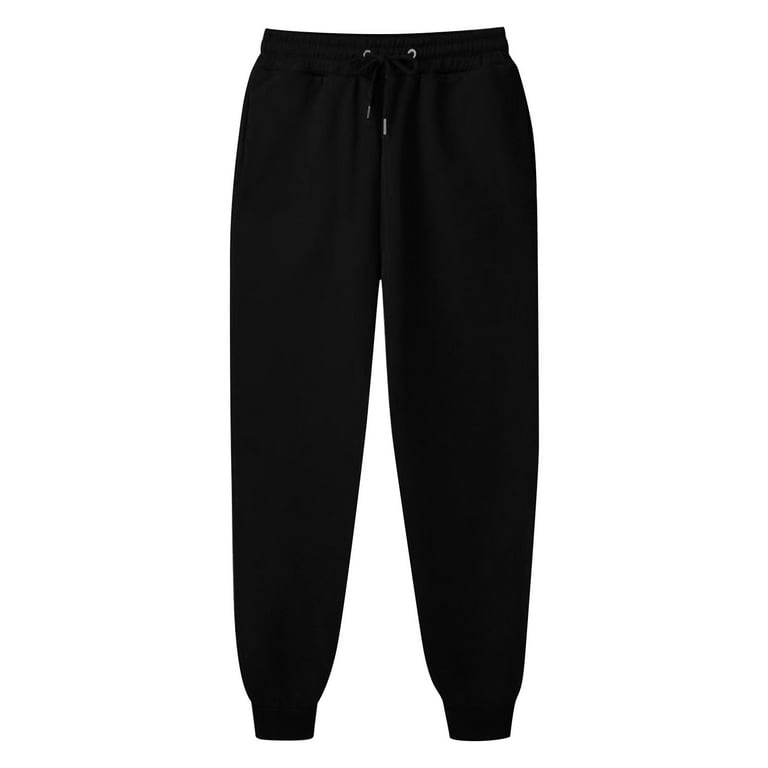 YYDGH Yoga Sweat Pants for Womens Baggy Loose Workout Running Sweatpants  with Pockets Elastic High Waist Lounge Y2K Pants Black XL