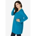 thumbnail image 3 of Roaman's Women's Plus Size Two Pocket Long Sleeve Soft Knit Swing Tunic, 3 of 4