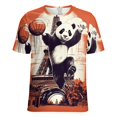 thumbnail image 5 of Funny Cute Panda Women's Short Sleeve T-Shirt Crew Neck Casual Summer Trendy Loose Fit Tops, 5 of 6