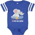 thumbnail image 3 of Inktastic I Love My Big Sister Cute Elephants with Moon and Stars Boys or Girls Baby Bodysuit, 3 of 5