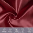thumbnail image 5 of 6 PACK Cooling Viscose Satin Pillowcase Set with Hidden Zipper closure, King, Burgundy, 5 of 6