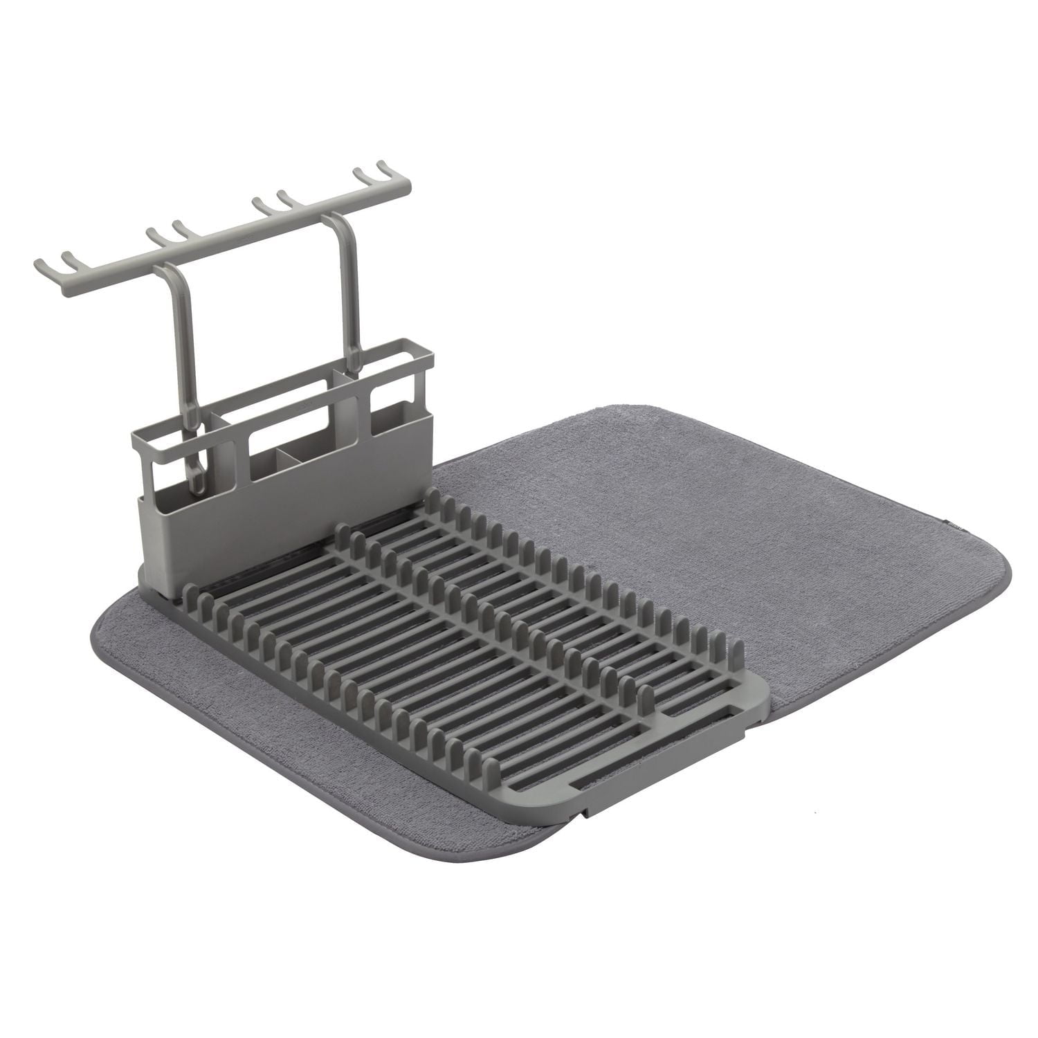 Umbra UDry Dishrack with Drying Mat,Charcoal