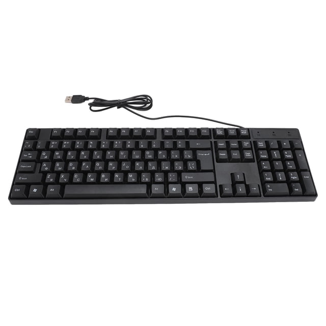 Minority Language Keyboard 104 Keys USB Wired Keyboard with 4.9ft Cable, Slim Keyboard for Desktop Laptop Computer Universal
